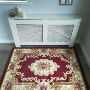 traditional rug red cream